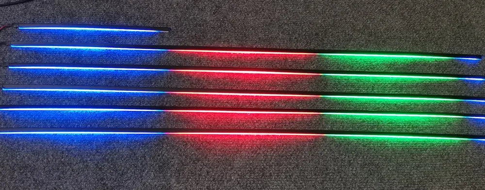 Sinfonía LED, lámpara de ambiente Interior de coche de alta calidad, tira de fibra óptica acrílica RGB de 64 colores para reemplazo