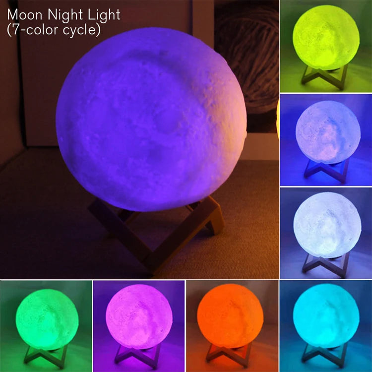 Luz de libro Luz de luna LED Luz de galaxia, Luz de noche de luna, niña, niño, regalo de cumpleaños infantil, decoración de dormitorio Iluminación interior