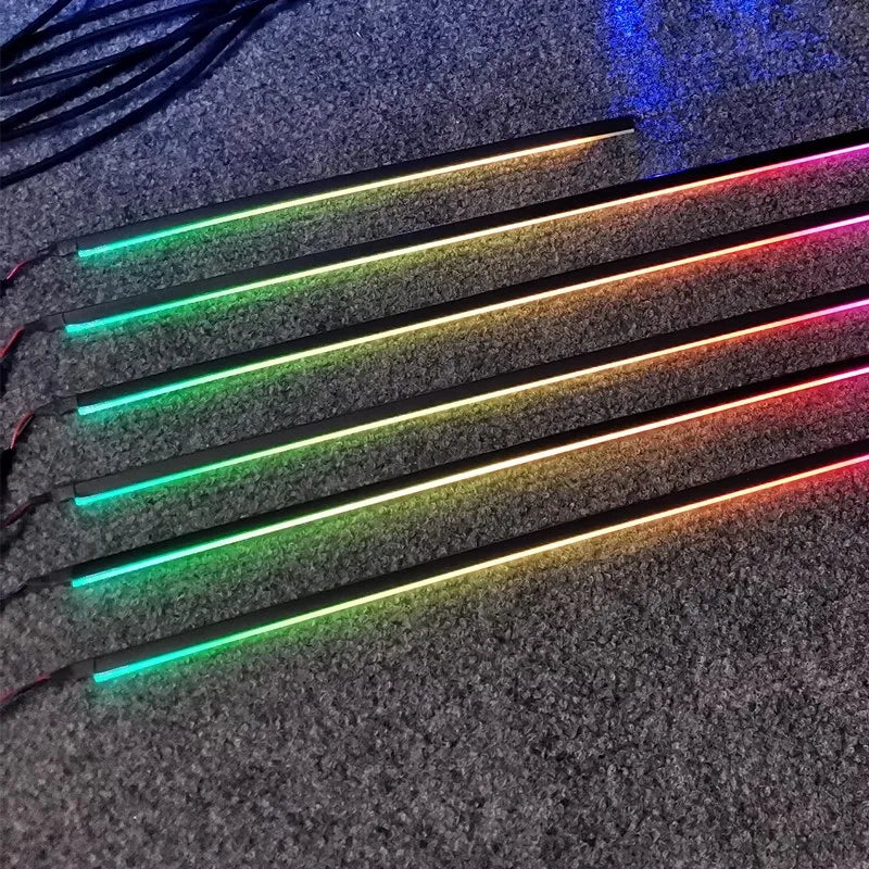 Sinfonía LED, lámpara de ambiente Interior de coche de alta calidad, tira de fibra óptica acrílica RGB de 64 colores para reemplazo